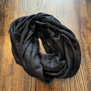 Shimmery Black Infinity Scarf